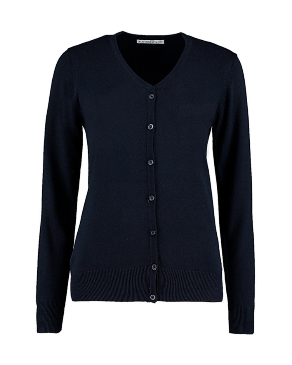 Truien KUSTOM KIT Women's Classic Fit Arundel V Neck Cardigan voor bedrukking &amp; borduring