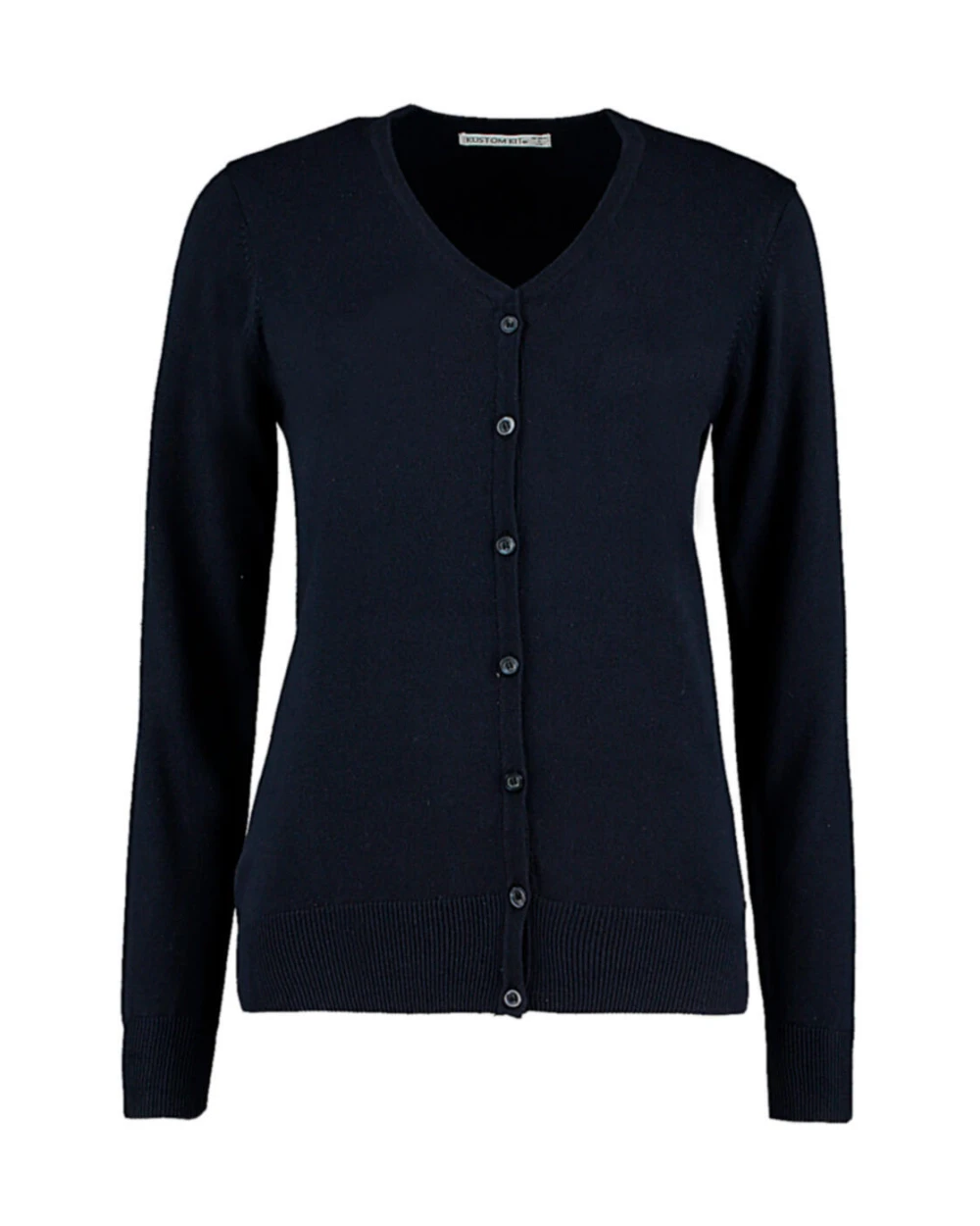 Truien KUSTOM KIT Women's Classic Fit Arundel V Neck Cardigan voor bedrukking &amp; borduring