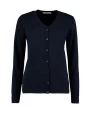 Truien KUSTOM KIT Women's Classic Fit Arundel V Neck Cardigan voor bedrukking &amp; borduring