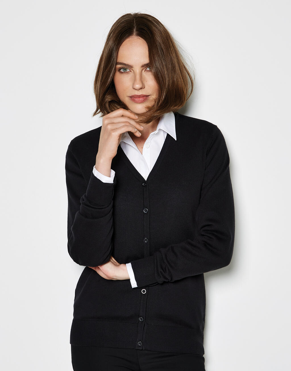 Pulls personnalisable KUSTOM KIT Women's Classic Fit Arundel V Neck Cardigan