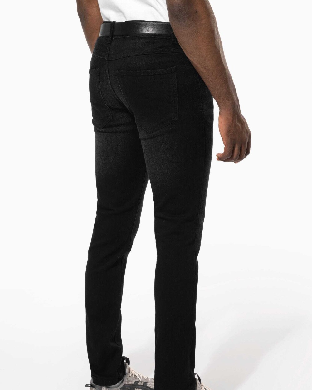 KARIBAN Basic Herren Jeanshose mit Polyester Hosen personalisierbar