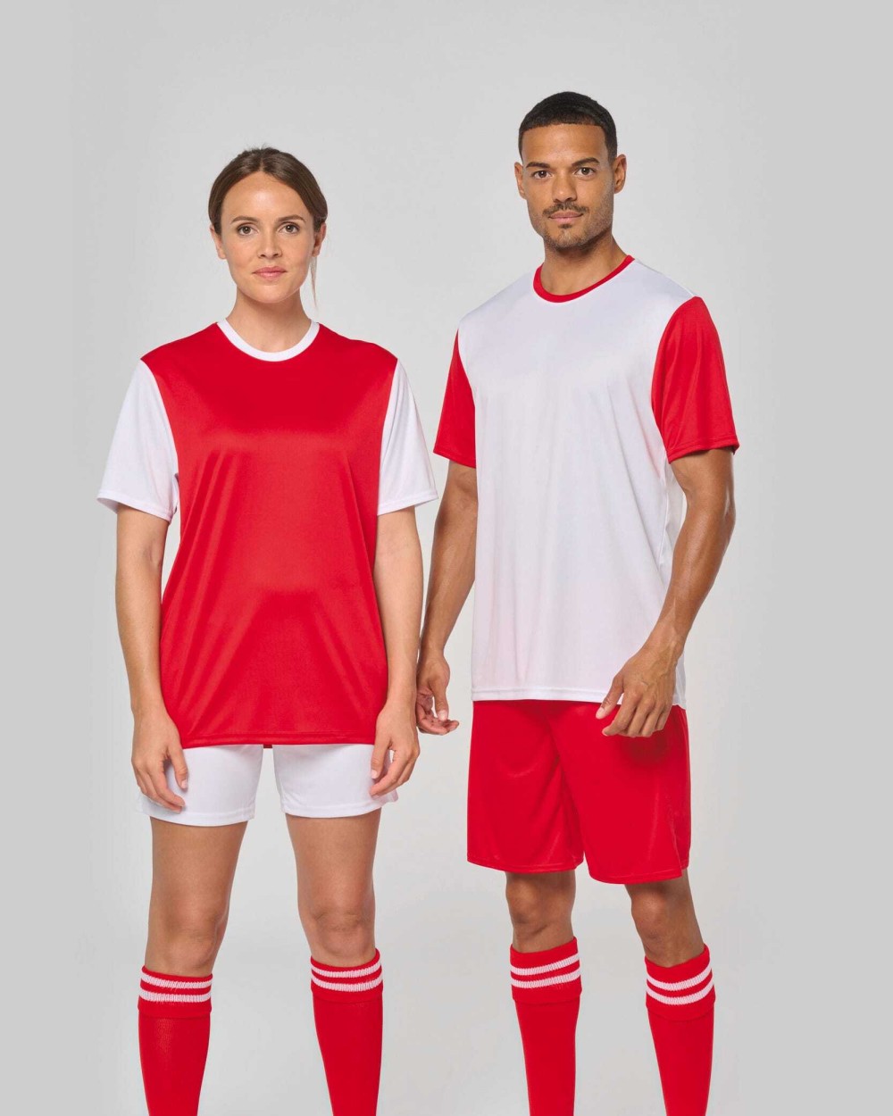 T-shirts PROACT Volwassen tweekleurige jersey met korte mouwen voor bedrukking &amp; borduring