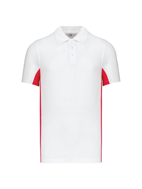 KARIBAN Polo piqué manches courtes bicolore homme /api/colors/9f92a202-c244-4977-9a4f-b1dea2a1d7fd personnalisable
