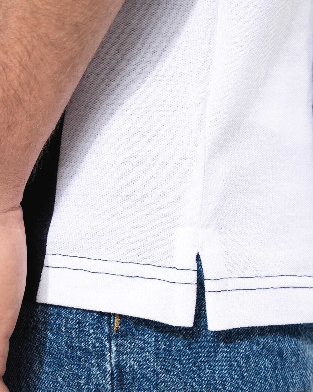 KARIBAN Zweifarbiges Kurzarm-Polohemd für Herren. Aus Baumwollpiqué Poloshirts personalisierbar