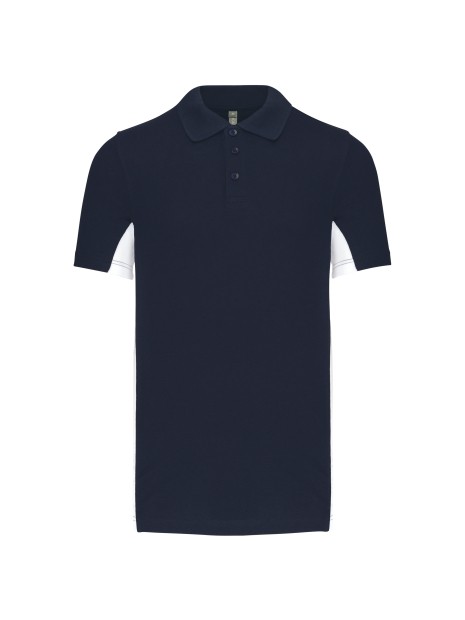 KARIBAN Polo piqué manches courtes bicolore homme /api/colors/ac3617f1-55b6-4cce-bc08-bb5c08d2e5bf personnalisable