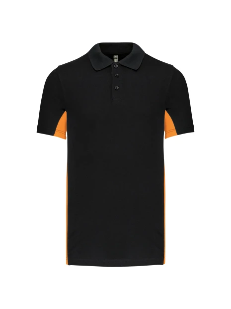 KARIBAN Polo piqué manches courtes bicolore homme /api/colors/a825d0cb-4b81-4fb3-8c4e-0cffe2e80eec personnalisable
