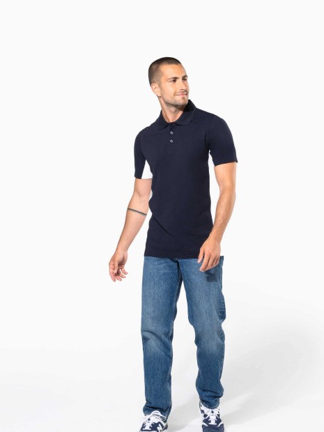 Polos à personnaliser KARIBAN Polo piqué manches courtes bicolore homme 