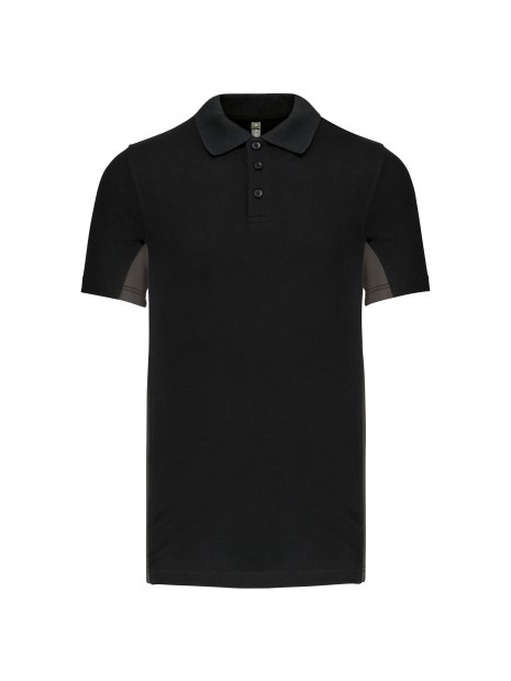 KARIBAN Polo piqué manches courtes bicolore homme /api/colors/a1f9207a-e233-4d3a-97f0-056a56617a96 personnalisable