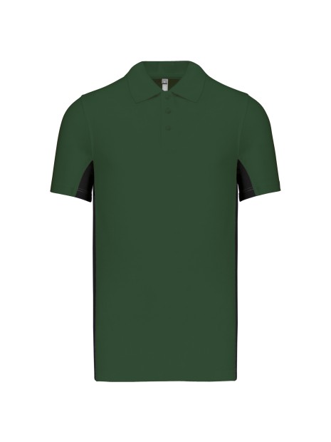 KARIBAN Polo piqué manches courtes bicolore homme /api/colors/280e7f7f-19dd-48b3-957d-0529d5b19a5b personnalisable