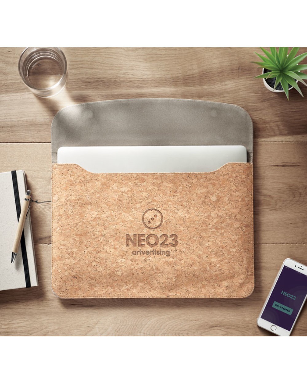 Tassen & Zakken 4DO Laptopcover van kurk voor bedrukking &amp; borduring