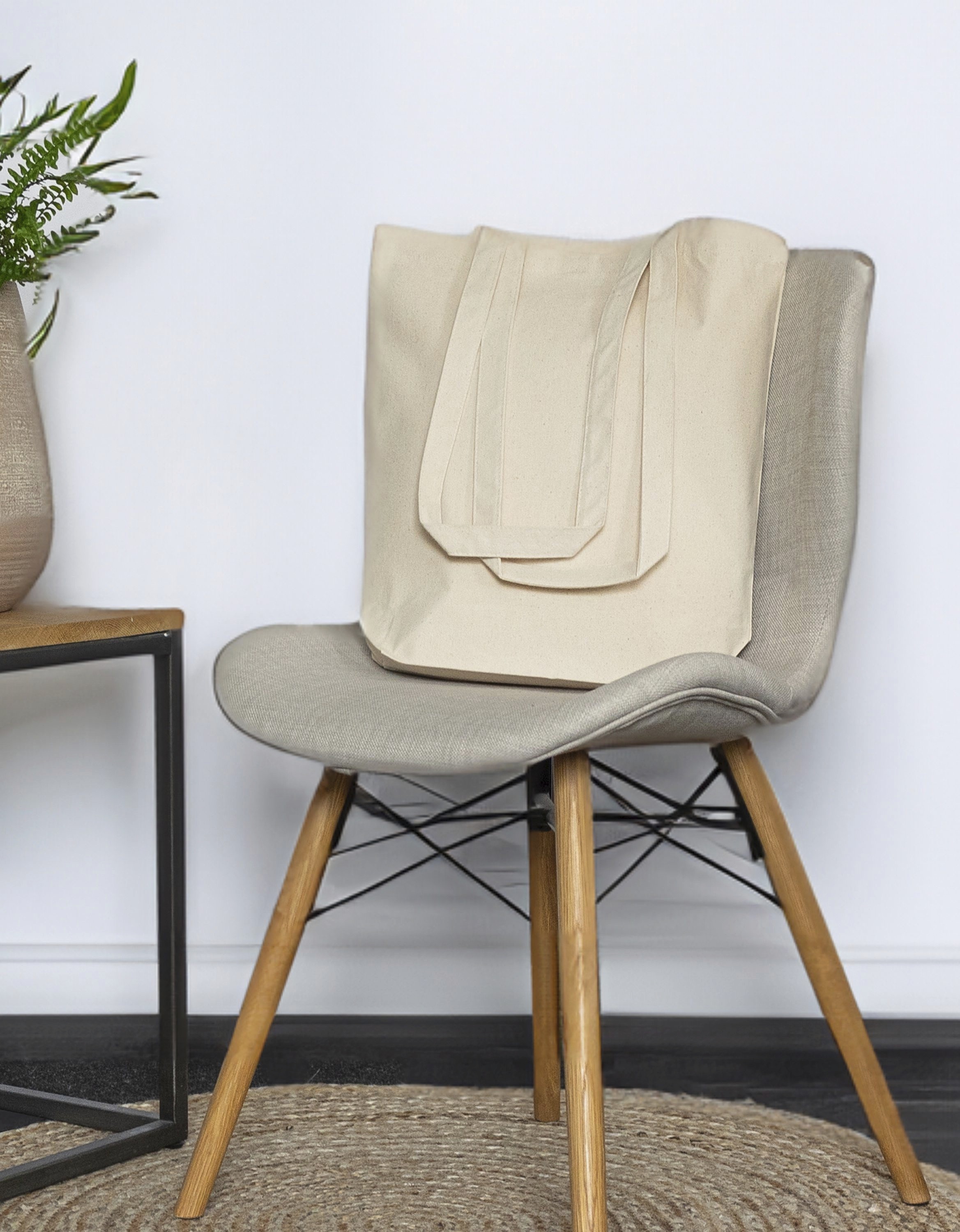 Tassen & Zakken HALINK Canvas Carrier Bag Long Handle voor bedrukking &amp; borduring