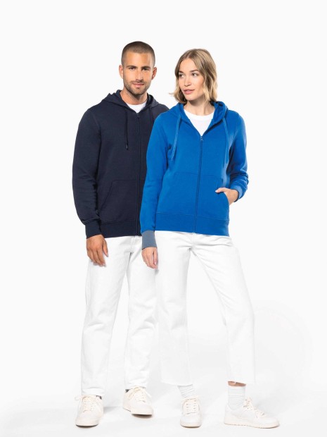 Sweat-shirts à personnaliser KARIBAN Sweat-shirt écoresponsable zippé à capuche femme 