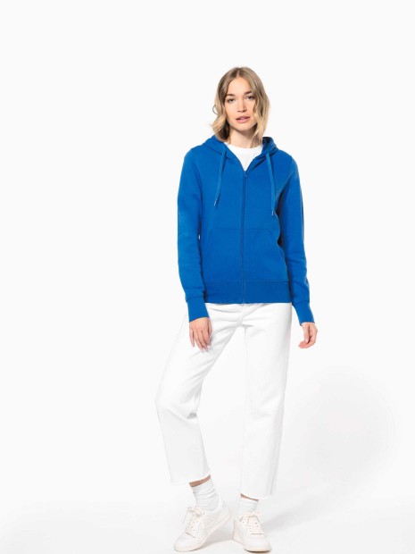 Sweat-shirts à personnaliser KARIBAN Sweat-shirt écoresponsable zippé à capuche femme 