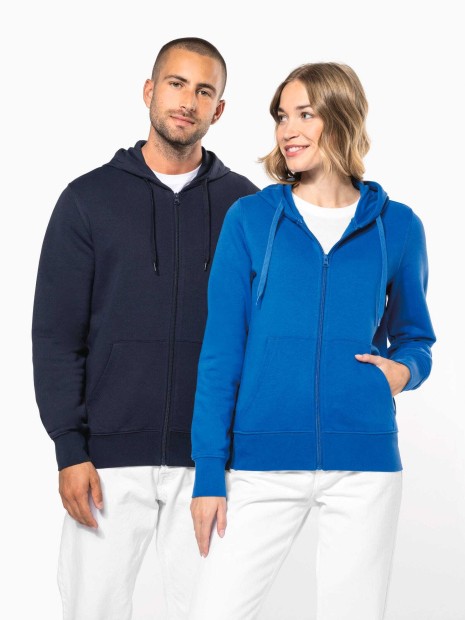 Sweat-shirts à personnaliser KARIBAN Sweat-shirt écoresponsable zippé à capuche femme 