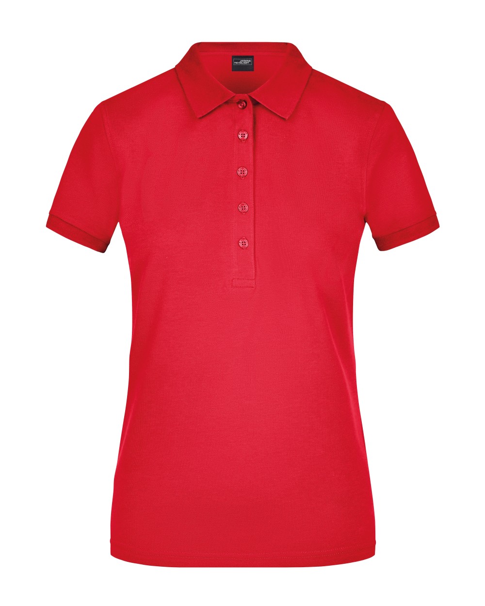 JAMES & NICHOLSON Ladies` Elastic Polo Piqué Poloshirts personalisierbar