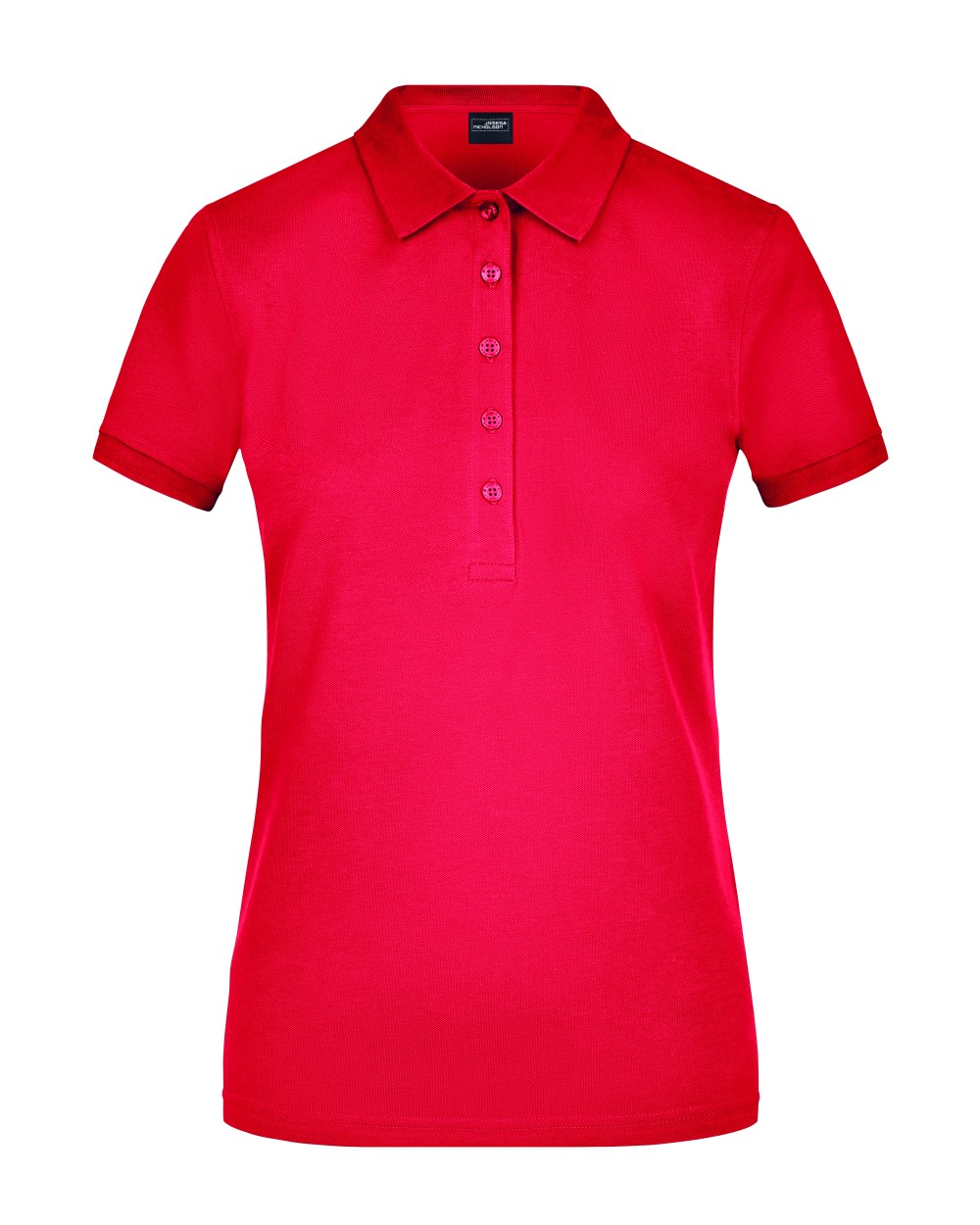 JAMES & NICHOLSON Ladies` Elastic Polo Piqué Poloshirts personalisierbar