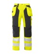 Broeken PROJOB 6506 SIGNALISATIEBROEK MET KNIEZAKKEN EN SPIJKERZAKKEN EN ISO 20471 KLASSE 2 voor bedrukking &amp; borduring