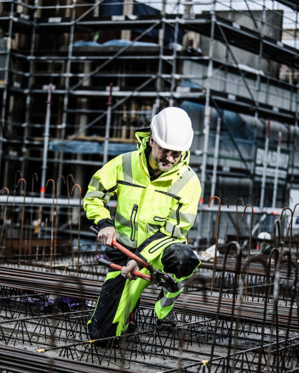 Broeken PROJOB 6506 SIGNALISATIEBROEK MET KNIEZAKKEN EN SPIJKERZAKKEN EN ISO 20471 KLASSE 2 voor bedrukking &amp; borduring