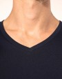 T-shirts KARIBAN Supima® heren-T-shirt V-hals lange mouwen voor bedrukking &amp; borduring