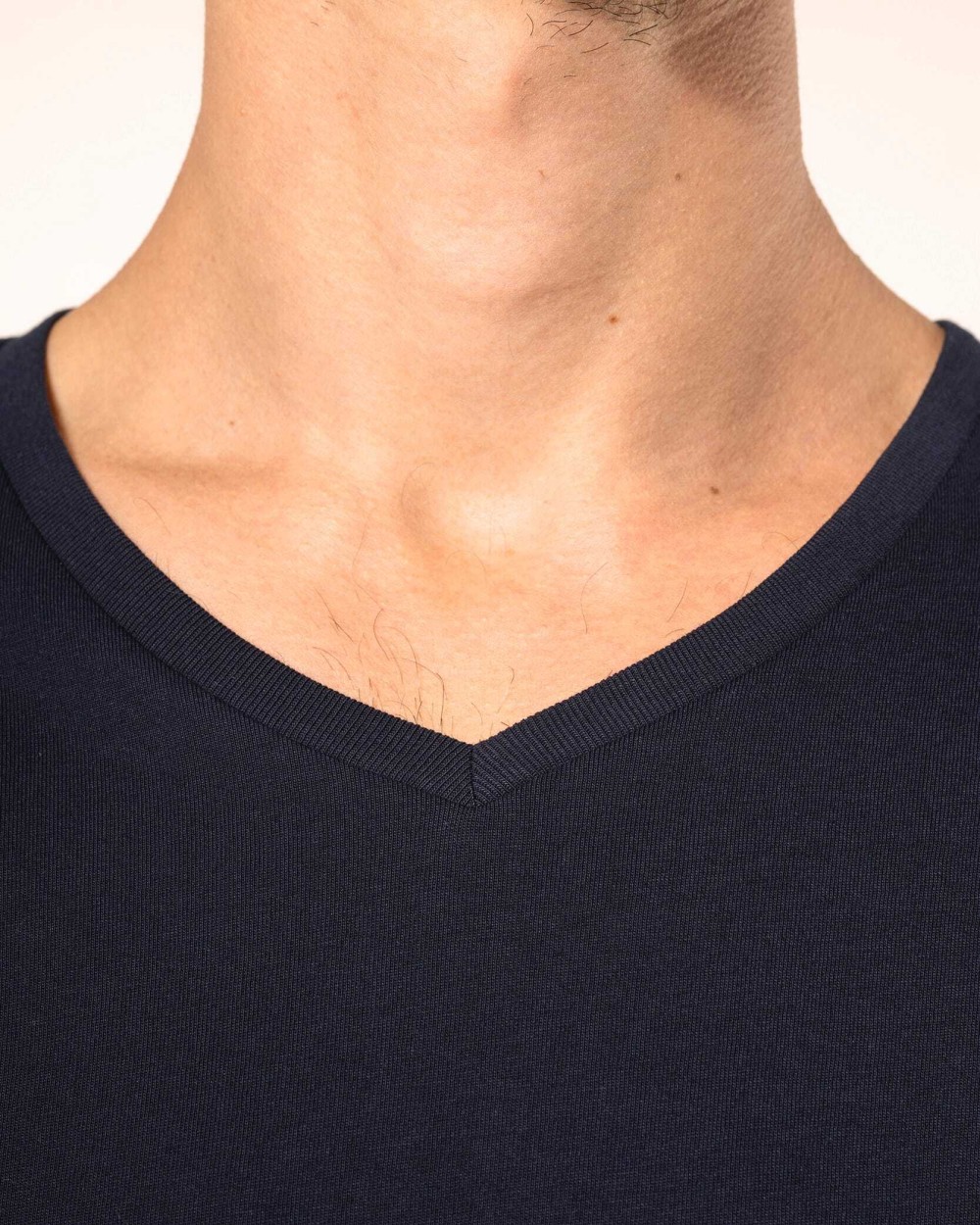T-shirts KARIBAN Supima® heren-T-shirt V-hals lange mouwen voor bedrukking &amp; borduring