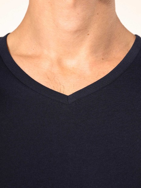 T-Shirts à personnaliser KARIBAN T-shirt Supima® col V manches longues homme 