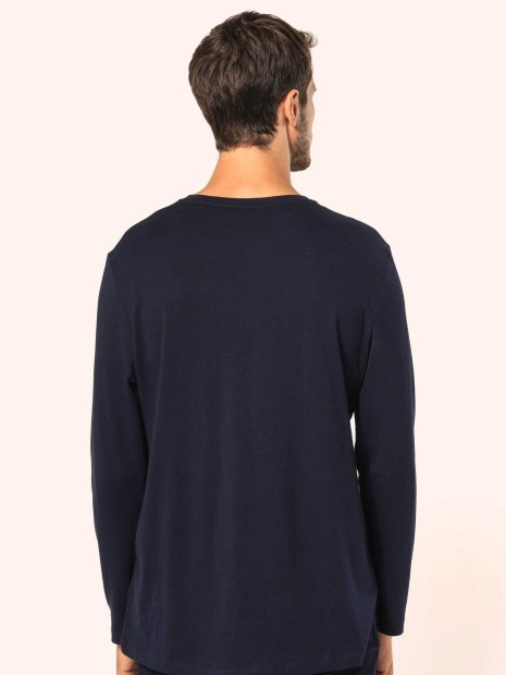 T-Shirts à personnaliser KARIBAN T-shirt Supima® col V manches longues homme 