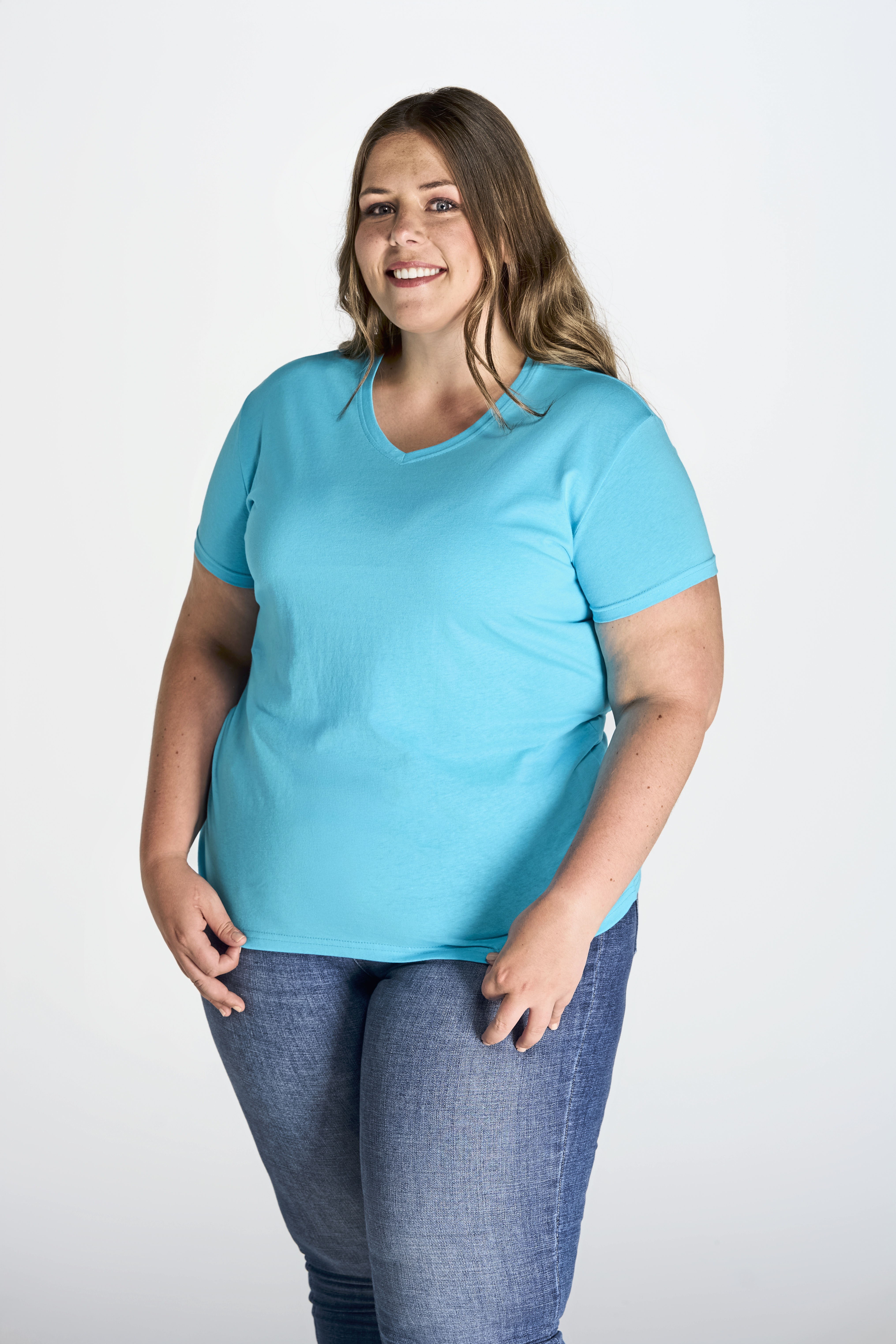 T-Shirts personnalisable JHK Curves T-Shirt V-Neck Lady