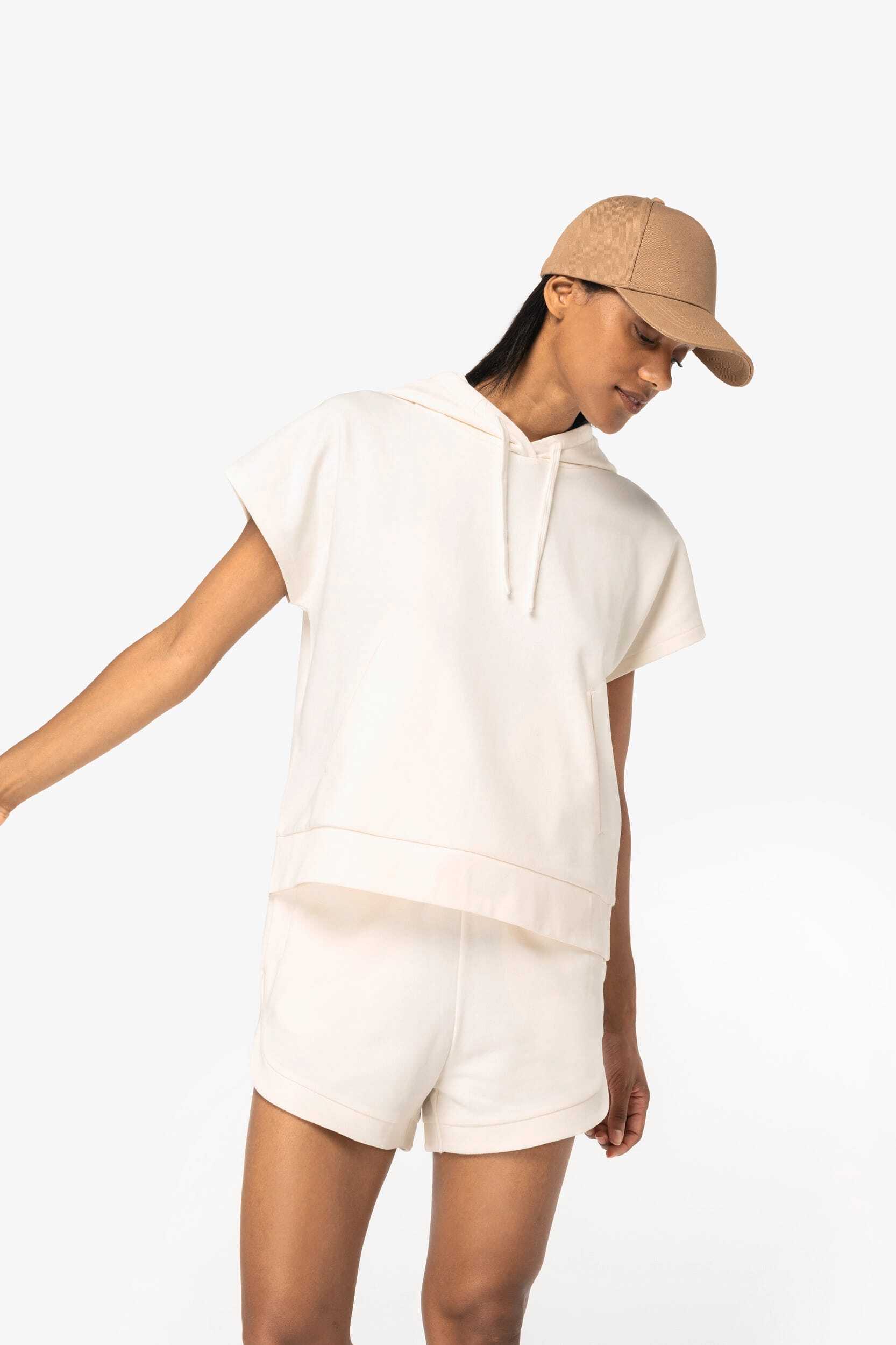 Sweat-shirts personnalisable NATIVE SPIRIT Sweat-shirt écoresponsable à capuche oversize sans manches French Terry femme