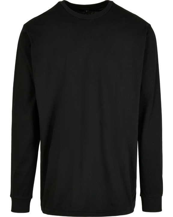 T-shirts BUILD YOUR BRAND Organic Long Sleeve With Cuffrib voor bedrukking &amp; borduring