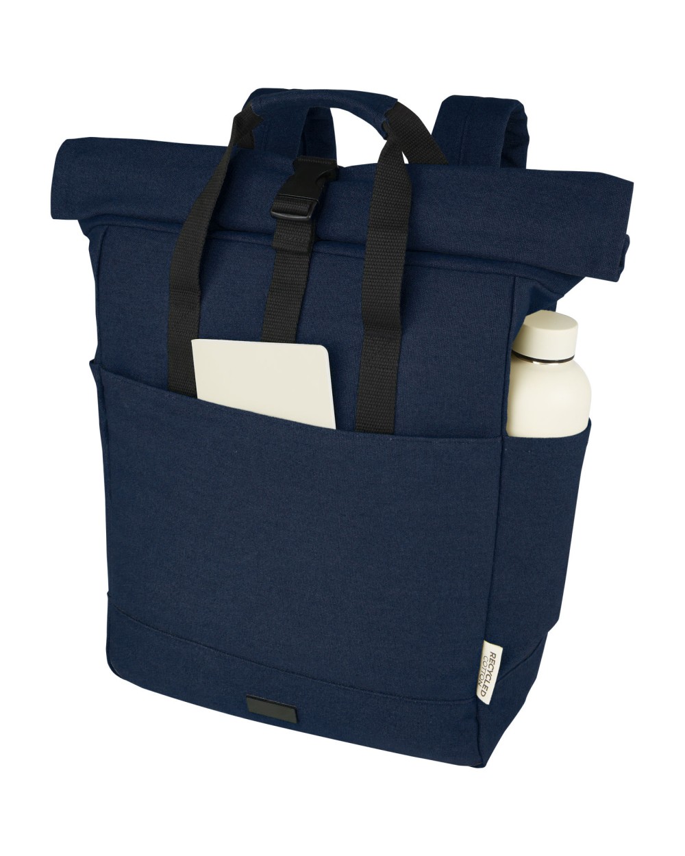 4DO Joey 15" GRS Rolltop Laptoprucksack aus recyceltem Canvas 15 L Taschen personalisierbar
