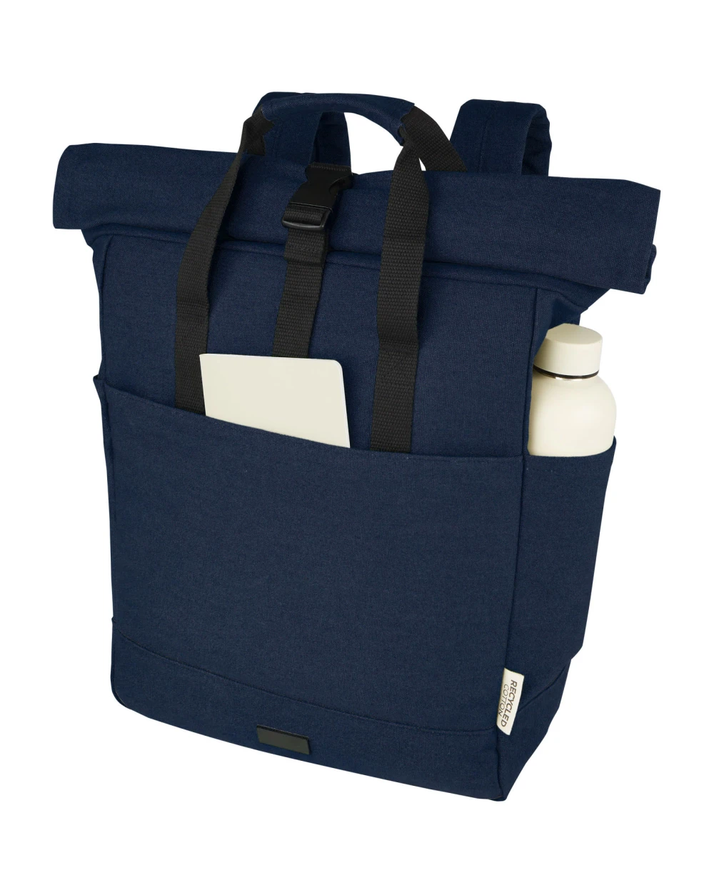 4DO Joey 15" GRS Rolltop Laptoprucksack aus recyceltem Canvas 15 L Taschen personalisierbar