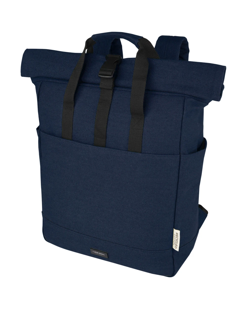 4DO Joey 15" GRS Rolltop Laptoprucksack aus recyceltem Canvas 15 L Taschen personalisierbar