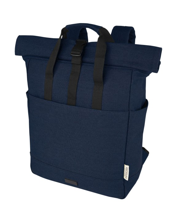 4DO Joey 15" GRS Rolltop Laptoprucksack aus recyceltem Canvas 15 L Taschen personalisierbar