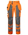 Broeken PROJOB 6519 SIGNALISATIE BROEK MET KNIEZAKKEN EN SPIJKERKZAKKEN EN ISO 20471 KLASSE 2 DAMES voor bedrukking &amp; borduring