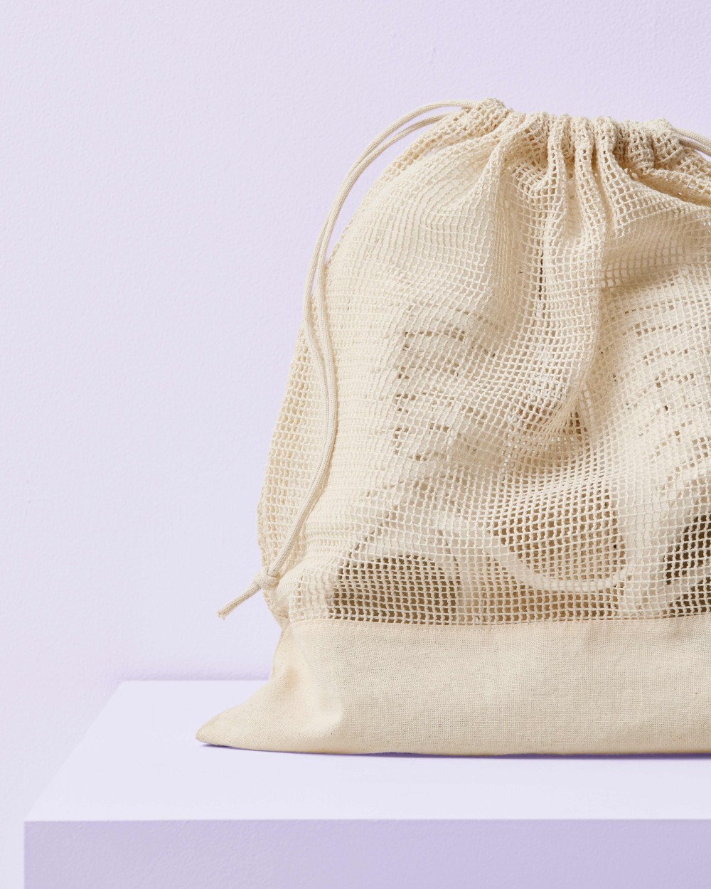 Tassen & Zakken NUTSHELL Cotton mesh bag voor bedrukking &amp; borduring