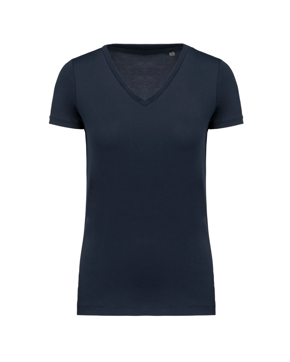 KARIBAN Damen-T-Shirt Supima® mit V-Ausschnitt und kurzen Ärmeln T-Shirts personalisierbar