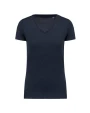 KARIBAN Damen-T-Shirt Supima® mit V-Ausschnitt und kurzen Ärmeln T-Shirts personalisierbar
