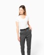 T-shirts KARIBAN Dames-t-shirt Supima® V-hals korte mouwen voor bedrukking &amp; borduring