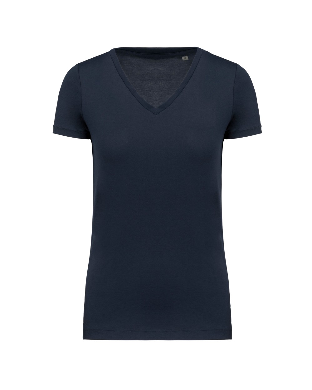 KARIBAN Damen-T-Shirt Supima® mit V-Ausschnitt und kurzen Ärmeln T-Shirts personalisierbar