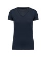 KARIBAN Damen-T-Shirt Supima® mit V-Ausschnitt und kurzen Ärmeln T-Shirts personalisierbar