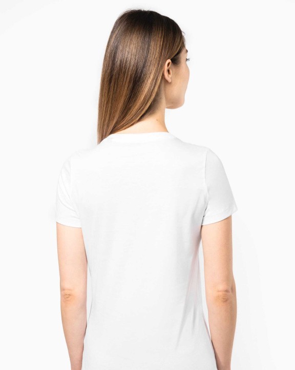 T-shirts KARIBAN Dames-t-shirt Supima® V-hals korte mouwen voor bedrukking &amp; borduring