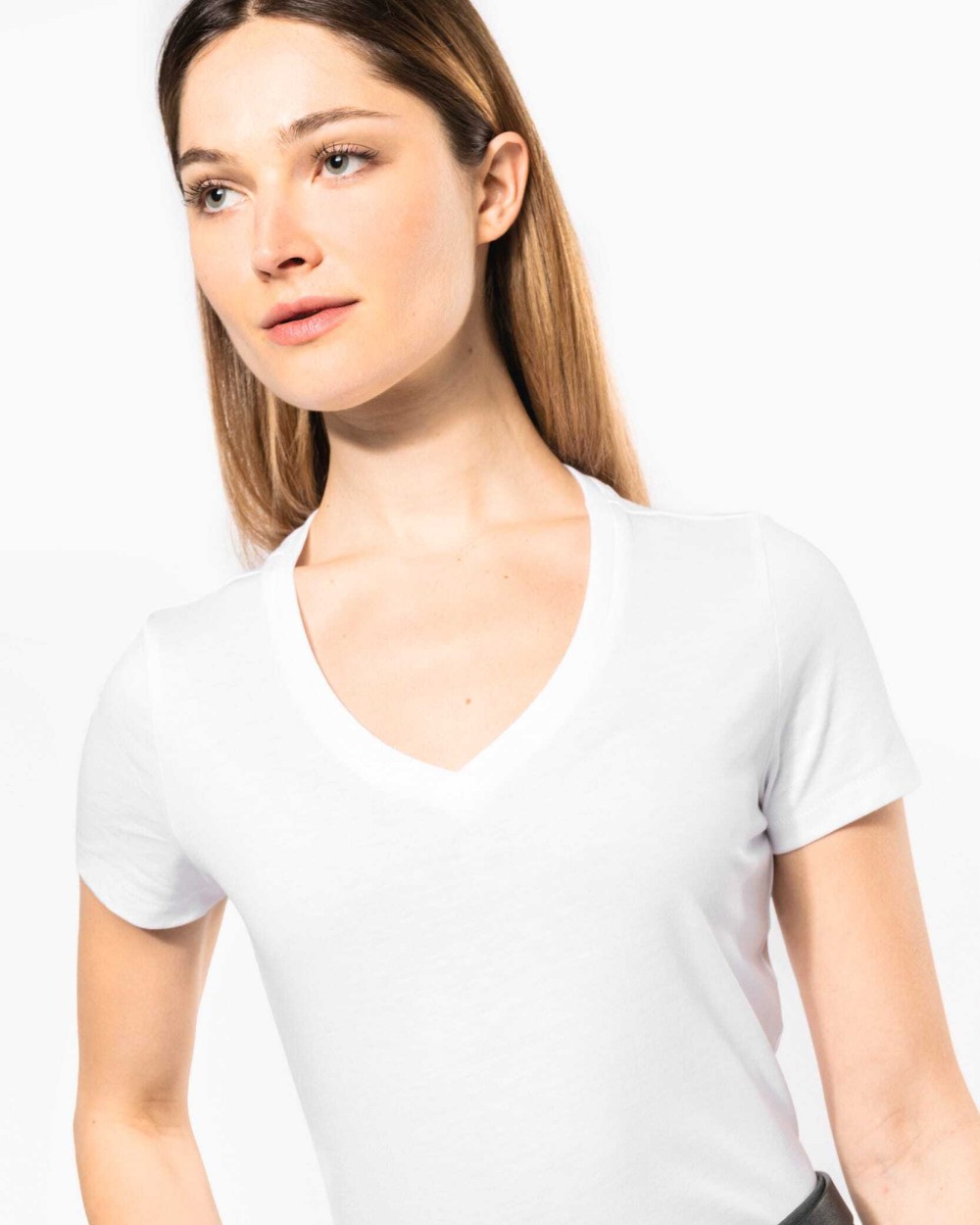 T-Shirts personnalisable KARIBAN T-shirt Supima® col V manches courtes femme