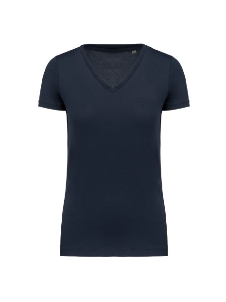 KARIBAN T-shirt Supima® col V manches courtes femme /api/colors/b68891a9-1d28-4f7a-8deb-775c45027afd personnalisable