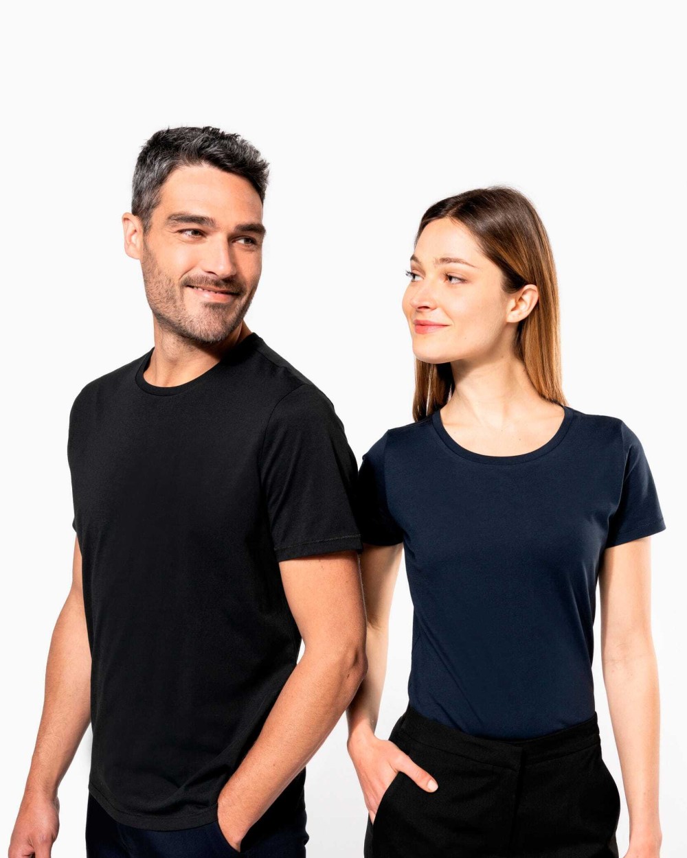 T-shirts KARIBAN Dames-t-shirt Supima® ronde hals korte mouwen voor bedrukking &amp; borduring