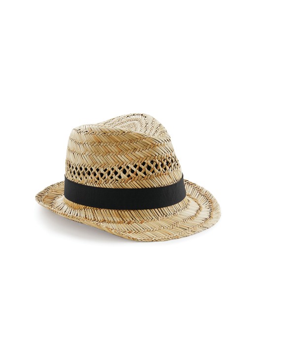 BEECHFIELD STRAW SUMMER TRILBY Bob-Mützen personalisierbar