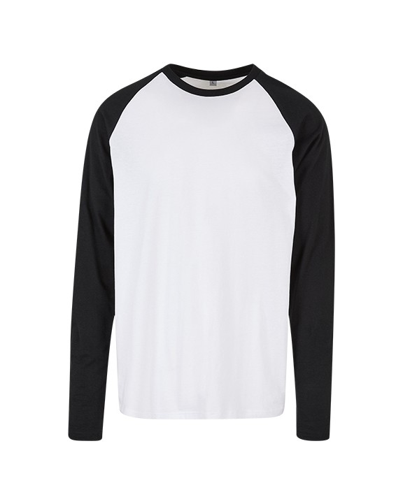 BUILD YOUR BRAND Men´s Contrast Raglan Longsleeve T-Shirt T-Shirts personalisierbar