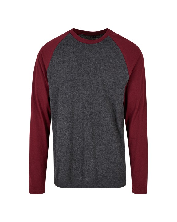 BUILD YOUR BRAND Men´s Contrast Raglan Longsleeve T-Shirt T-Shirts personalisierbar