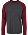 BUILD YOUR BRAND Men´s Contrast Raglan Longsleeve T-Shirt T-Shirts personalisierbar