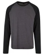 BUILD YOUR BRAND Men´s Contrast Raglan Longsleeve T-Shirt T-Shirts personalisierbar