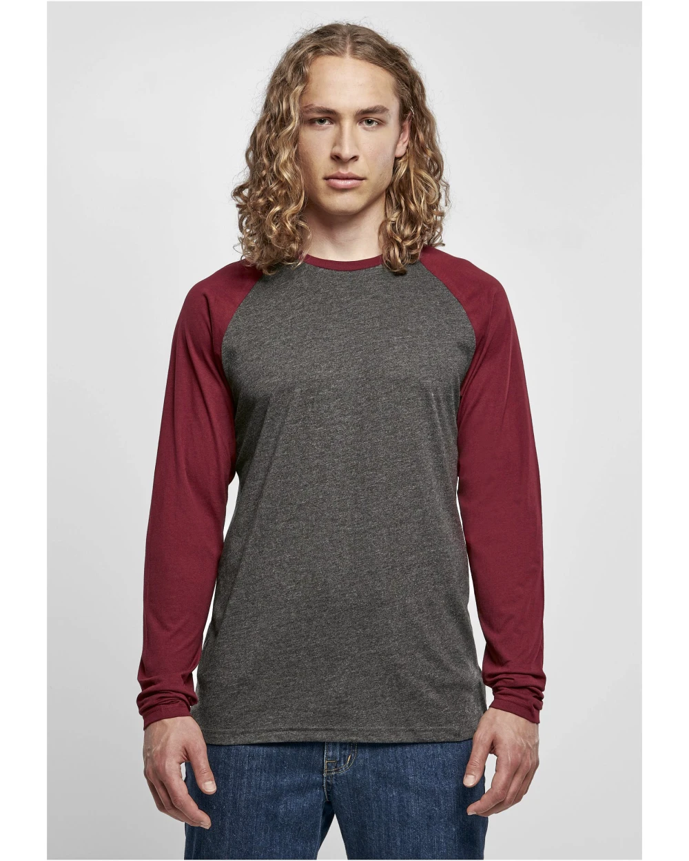 BUILD YOUR BRAND Men´s Contrast Raglan Longsleeve T-Shirt T-Shirts personalisierbar